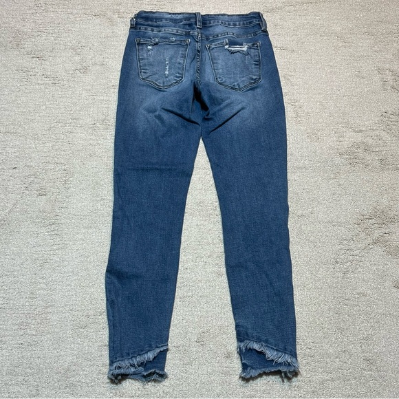 KANCAN Mid Rise Ankle Skinny Distressed KC6204M raw hem Jeans Women’s Sz.5/26 - Picture 2 of 7